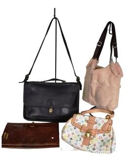 Four (4) Designer Handbags Including Black Leather Coach Briefcase and Ugg Shoulder Bag