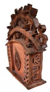 Terracotta Handcrafted Traditional Jharokha Wall Hanging or Alter.  11" x 15".