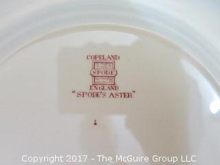 Collection including 4 English Copeland Spode dinner plates 