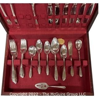 Silver Plated WM Rogers Flatware in Storage Box.