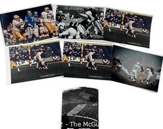 Group of 4 x 6" Color Photographic Reprints of NFL Greats including Johnny Unitas,  Mike Garrett, Ray Nitschke and Jim Brown 