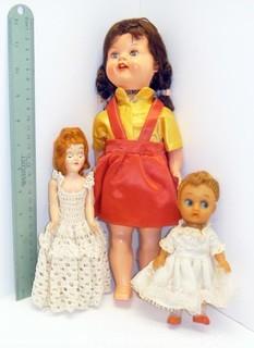 Selection Of Vintage Dolls Including 1950's Roddy Walking Doll And Kewpie