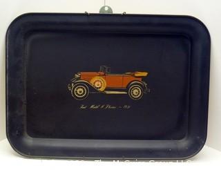 Decorative tray used as wall hanging: Ford 1931 Model A Phaeton 