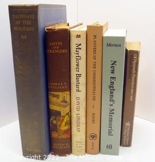 Selection of historical books on early New England - Mayflower