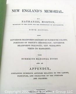 Selection of historical books on early New England - Mayflower