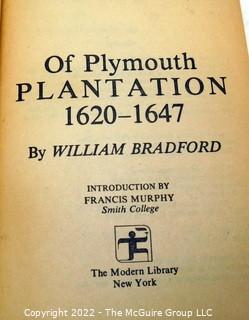 Selection of historical books on early New England - Mayflower