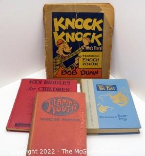 Selection of four vintage children's books on humor