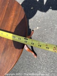 Wood Tilt Top Tea Table or Stand.  15" Diameter 