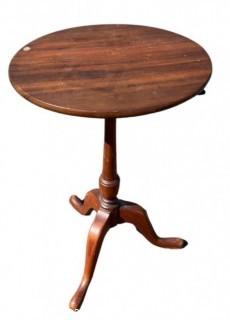 Wood Tilt Top Tea Table or Stand.  15" Diameter 