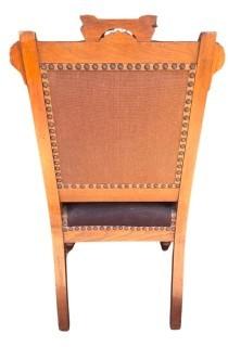 Victorian Carved Rosewood Chair with Needlepoint Upholstery.  34" tall