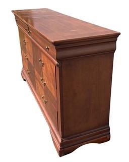 Mahogany Eight (8) Drawer Dresser or Chest by Collezione Europa.  66W x 18.5D x 36"T 