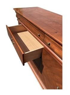 Mahogany Eight (8) Drawer Dresser or Chest by Collezione Europa.  66W x 18.5D x 36"T 