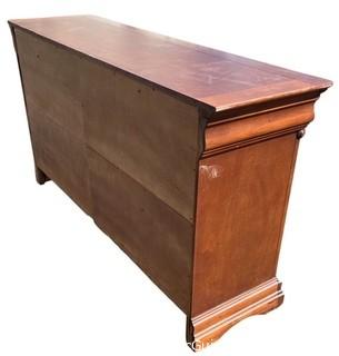 Mahogany Eight (8) Drawer Dresser or Chest by Collezione Europa.  66W x 18.5D x 36"T 