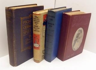 Selection of antique books: German Spies,