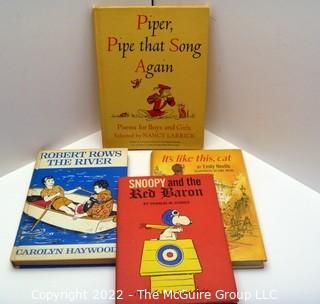 Selection of Eight Childrens Books : Varioue TItles/genre Snoopy, Bev CLeary, etc