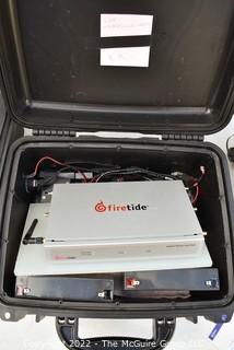 Networking and Communication Equipment: Desc: Air Patrol Hard Case with contents which include "Firetide" Hotport Wireless Mesh Node. 