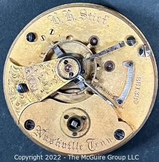 (Movement Only) Rockford Watch Co., Rockford, Ill. B. Stief, 7J - #88138 Custom Dial 