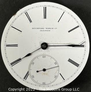 (Movement Only) Rockford Watch Co., Rockford, Ill. B. Stief, 7J - #88138 Custom Dial 