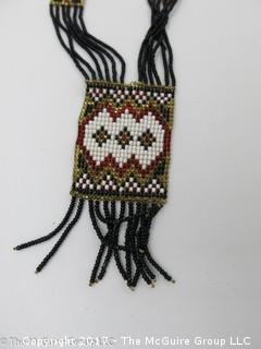 Hand beaded woven necklace #1411