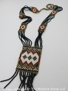 Hand beaded woven necklace #1411