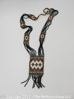 Hand beaded woven necklace #1411