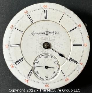 (Movement Only) HWC Canton, Ohio Model "59" 18S-15J-ON3L-Adj.-RRG (EA333 Ency. at 144)  #480064 Micrometer Regulator 