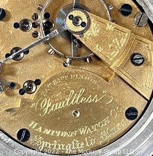 HWC Faultless, Hampden Watch Co. Springfield Mass 18S-15J OG3L-U “60"
(EA333) Micrometer Regulator #305092 
