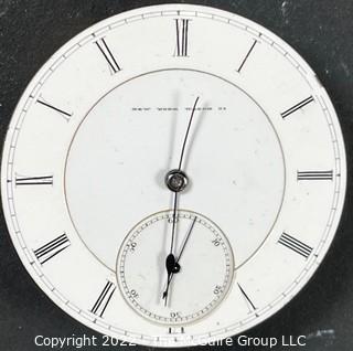 (Movement w/ Dial) NYWC First Year of Production "Springfield" Model, Springfield, Mass. 3/4 Plate 18S-19J-HG1P-A (EA696 Ency. at 121) #978 