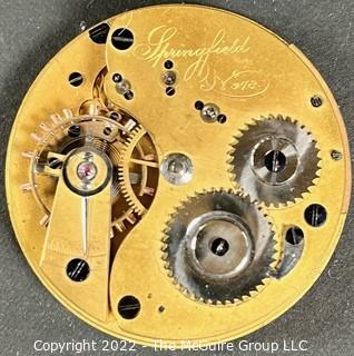 (Movement w/ Dial) NYWC First Year of Production "Springfield" Model, Springfield, Mass. 3/4 Plate 18S-19J-HG1P-A (EA696 Ency. at 121) #978 