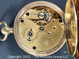 NYWC Albert Clark 16S-11J-HG1K-U-(EA703) Rare Early 16 Size 3/4 Plate #7274 Fancy Gold Plated Case