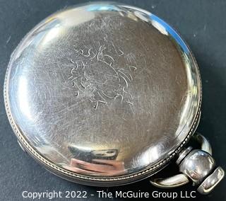 NYWC W.L. McCluer Fairfield, ILL 18S-15J-HG4K-U (EA 701) #41596; A.M. Waltham Coin Silver Case