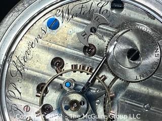 HWC J.P. Stevens Watch Co., Atlanta, GA.(Pat. Reg.) 18S-11J-HN2L-U-“Spl” (EA 843) #1619 Newport Coin Silver Case 