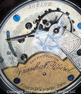 HWC Frank J. Voiral, Fort Wayne, Ind. 18S-11J-ON/G3L,-U-“57" Two-Toned Movement (EA333-R.O.P.) #362102 Rare Dueber Custom Case 