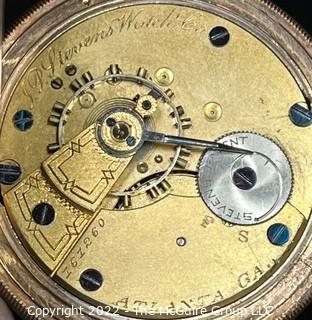 HWC J.P. Stevens Watch Co., Atlanta, Ga. 18S-7J-HG2L-U (EA 843) RRG #161260 Coin Silver Case 