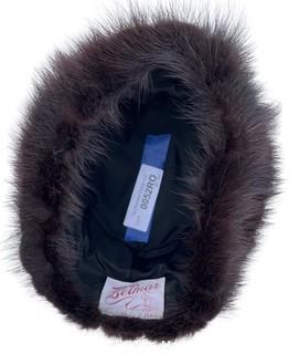 Vintage Black Mink Betmar New York Paris Fur Hat