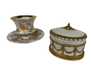 Meissen Porcelain China with Gold Decoration