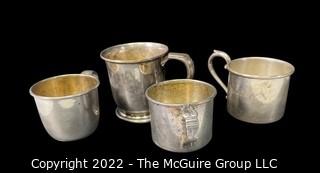 Four (4) Sterling Silver Baby Cups 282 grams