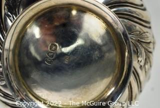 Three (3) Serving Pieces Including Sterling Art Deco Bowl and Two Openwork Baskets 214 sterling grams 