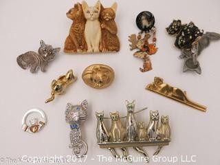 Collection including cat brooches #1436