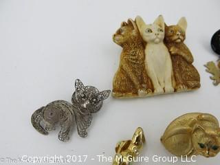 Collection including cat brooches #1436