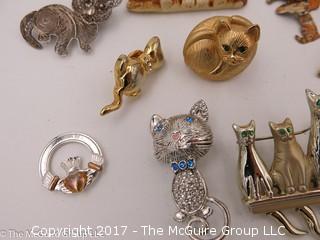 Collection including cat brooches #1436