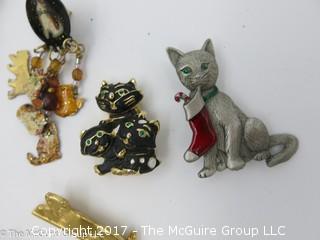 Collection including cat brooches #1436