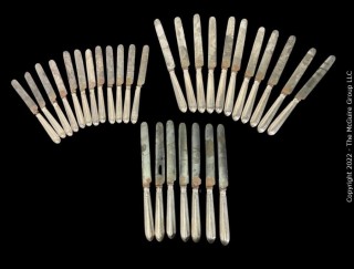 Collection of Silver Plate Dinner Knives Made by Munday of Portland, London.