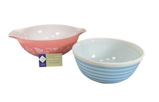 Two (2) Pyrex Mixing Bowls.