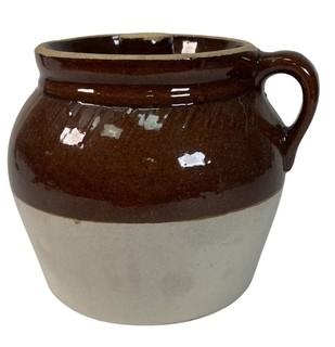 Stoneware Salt and Brown Slip Glaze Jug was 1030BE