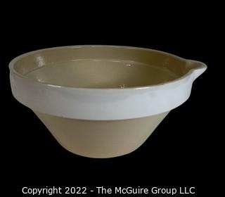 Stoneware Mixing Bowl with Lip.  12" diameter, 6" tall.