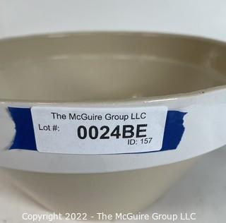 Stoneware Mixing Bowl with Lip.  12" diameter, 6" tall.