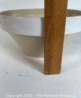 Stoneware Mixing Bowl with Lip.  12" diameter, 6" tall.