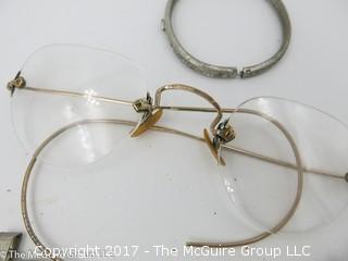 Collection of jewelry and eyeglass frames #1440