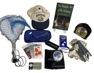 Group of Fishing Supplies and Gear.